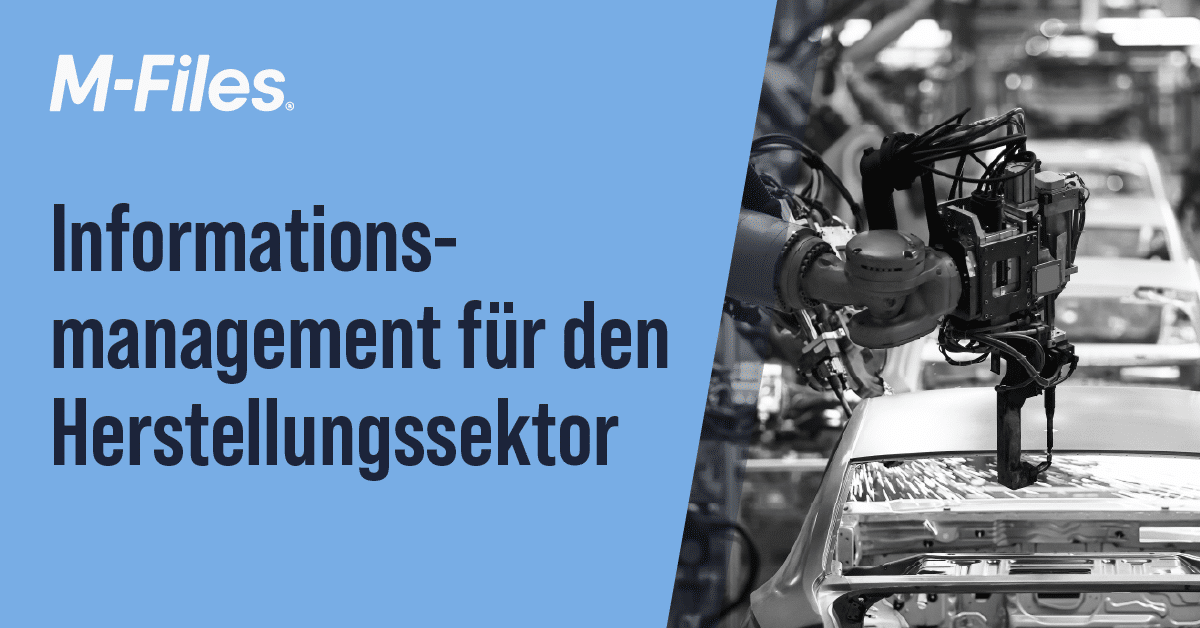 Informationsmanagement für den Herstellungssektor