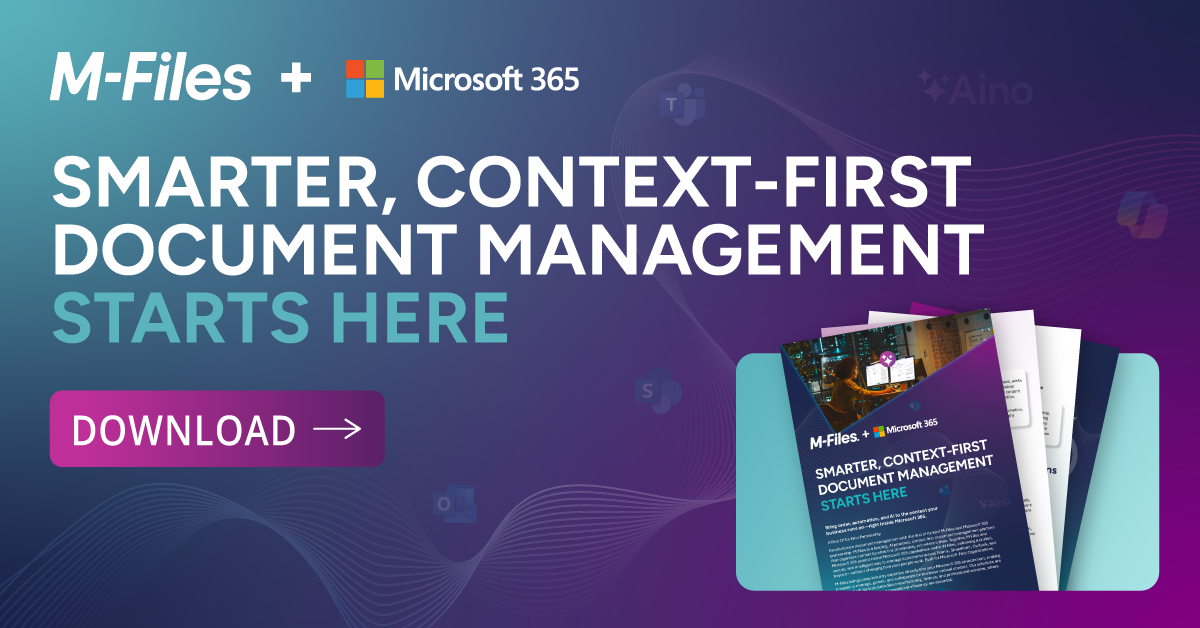 M-files+ Microsoft 365-integration