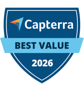Capterra Best Value 2026 badge for top software